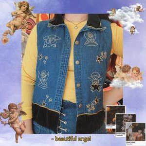 Angel Denim Vest 😇✨💙